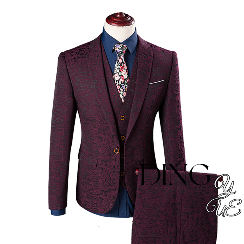 Mens Grooming Brand - Blazer Weste Hosen High-end-Marke Einfarbig Formale