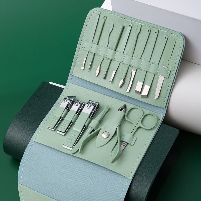 Mens Grooming Kit Luxury - Luxuriöses Tragbares Lederetui 16-in-1 Verbessertes Professionelles