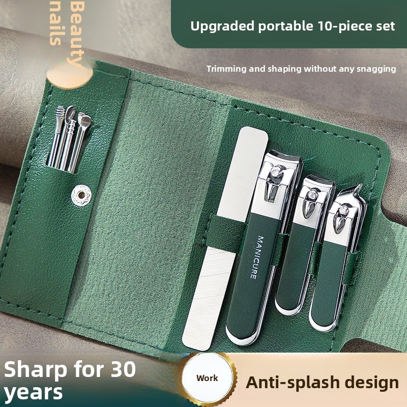 Men Grooming Home - Edelstahl 4-teiliges Nagelknipser-Set, Maniküre-Pediküre-Pflegewerkzeuge für Zuhause