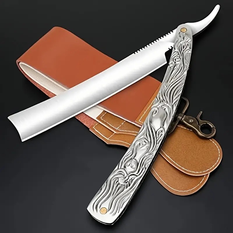 Straight Razor Safety - Professioneller Friseur-Rasierer mit gerader Kante zum