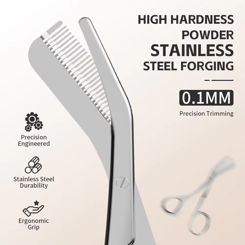 Men'S Grooming Facial - 1 Satz Augenbrauenpflege-Set, Augenbrauenschere mit Kamm,