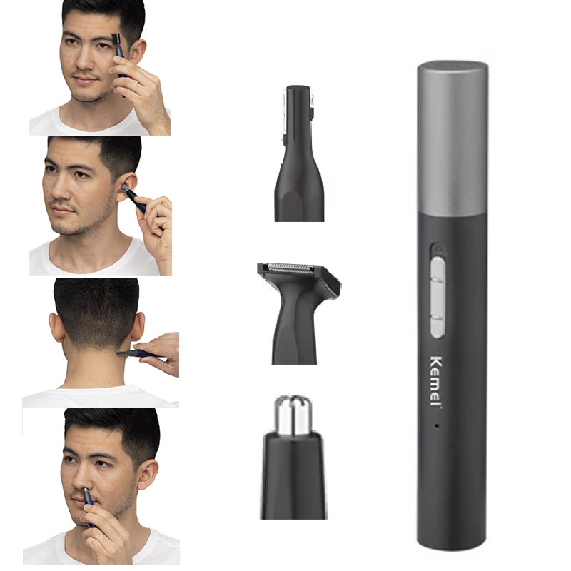 Men'S Grooming Facial - Kemei Pro Wiederaufladbarer Nasenhaartrimmer-Stift Bartpflege-Set Elektrischer