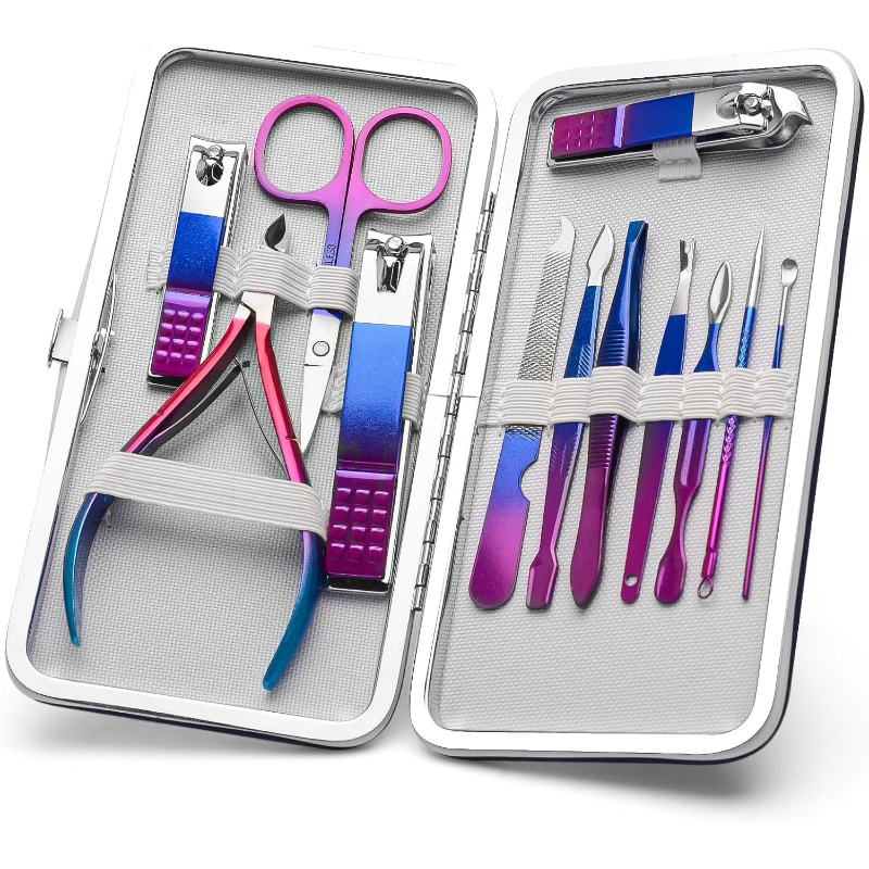 Mens Grooming Kit Luxury - Maniküre-Set, Nagelknipser, Pediküre-Set für Männer und