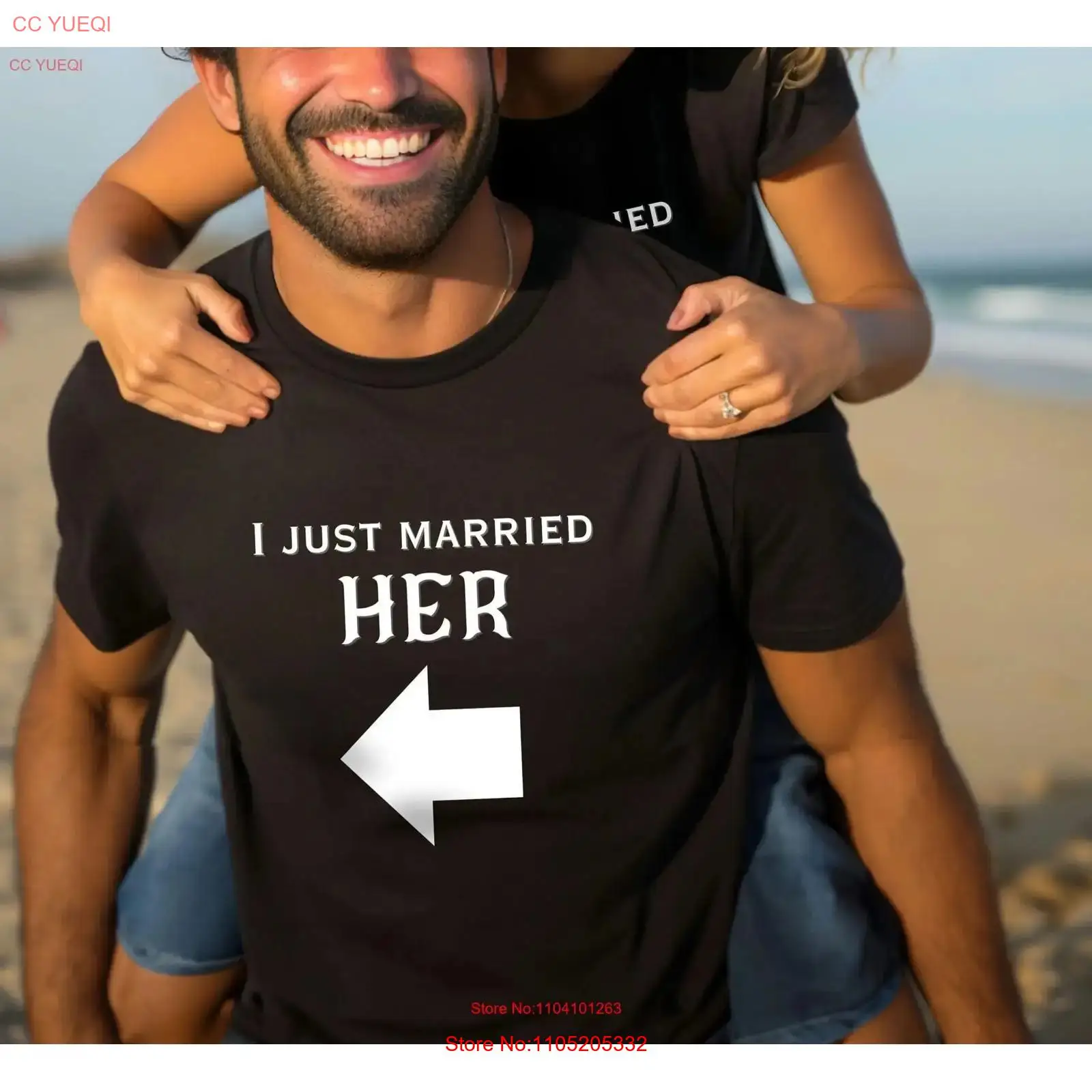 Men Grooming Usa - Just Married Matching Couple T-Shirt Hochzeitskleidung