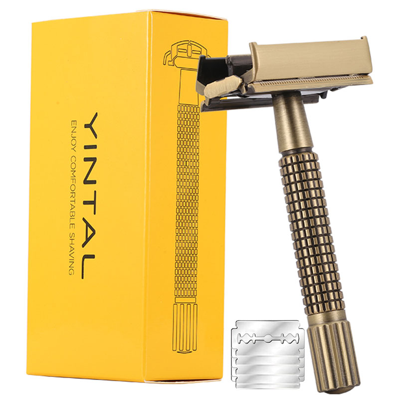 Straight Razor Safety - YINTAL Messing Männer Sicherheit TTO Rasierer