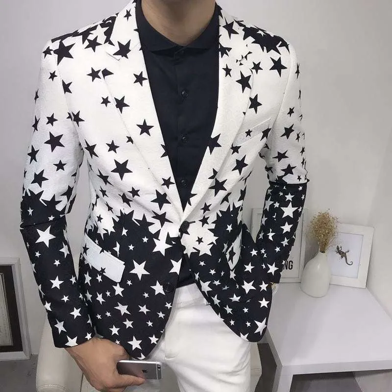Mens Grooming Brand - Sternenmuster Slim Fit Blazer 2026 Neu