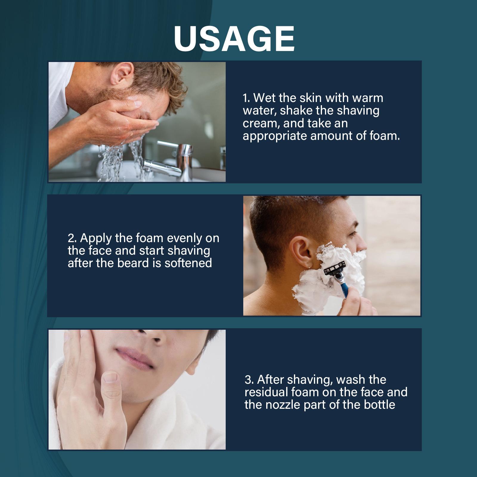 Men'S Grooming Facial - Beruhigender Rasierschaum für Männer Glattes Rasiergel