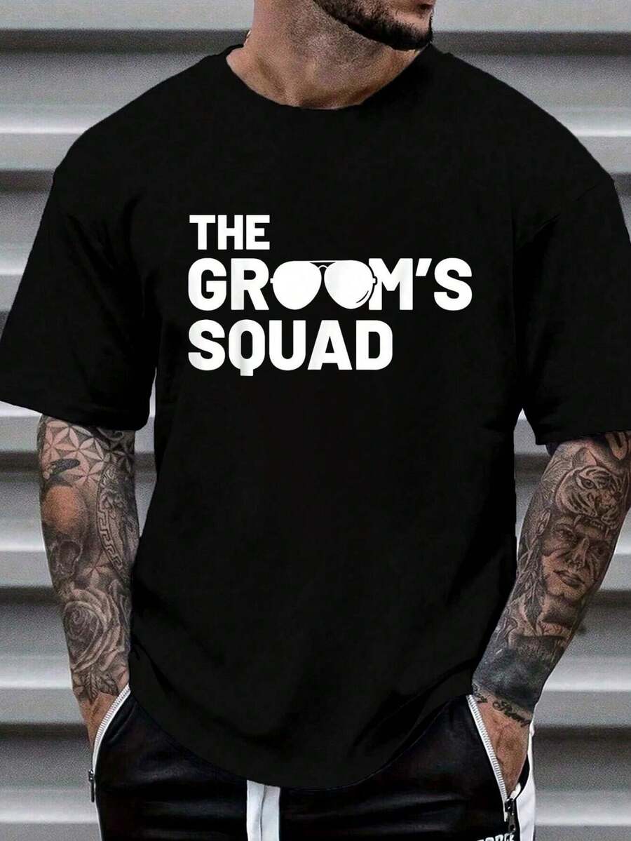 Men Grooming Home - 100% Baumwolle T-Shirt für Trauzeugen und