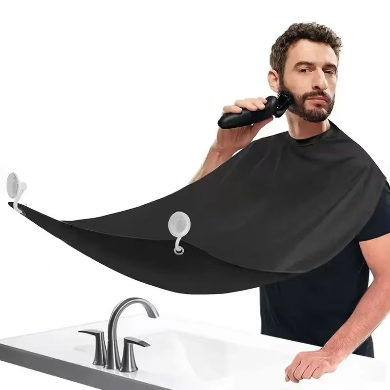 Men Grooming Usa - Wasserdichter Rasierlätzchen für Herren, Haarschneide-Fangschürze, Reinigungshilfe