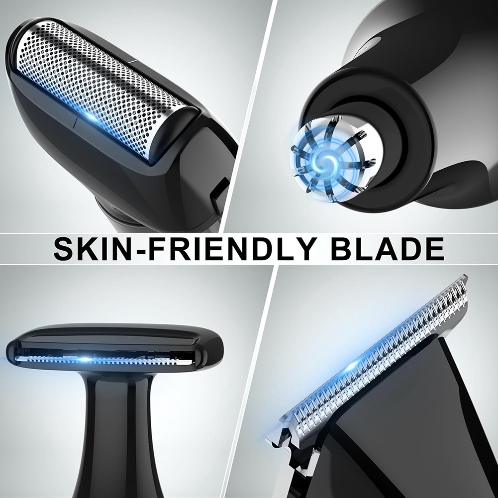 Men'S Grooming Facial - 【RABATT】Elektrischer Rückenrasierer für Herren, Kabelloses Körperpflege-Set,