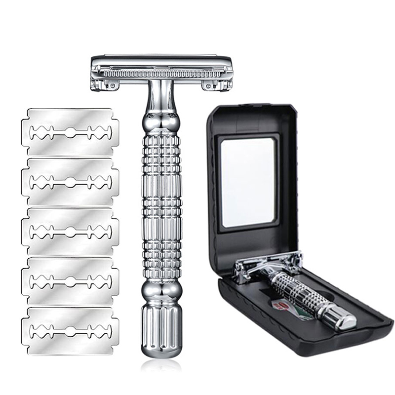 Straight Razor Safety - Butterfly Double Edge Sicherheitsrasierer Rasierer Bart