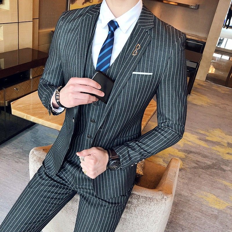 Herren Slim Fit Nadelstreifen- – Men'S Grooming Uk Bewertung und Preis